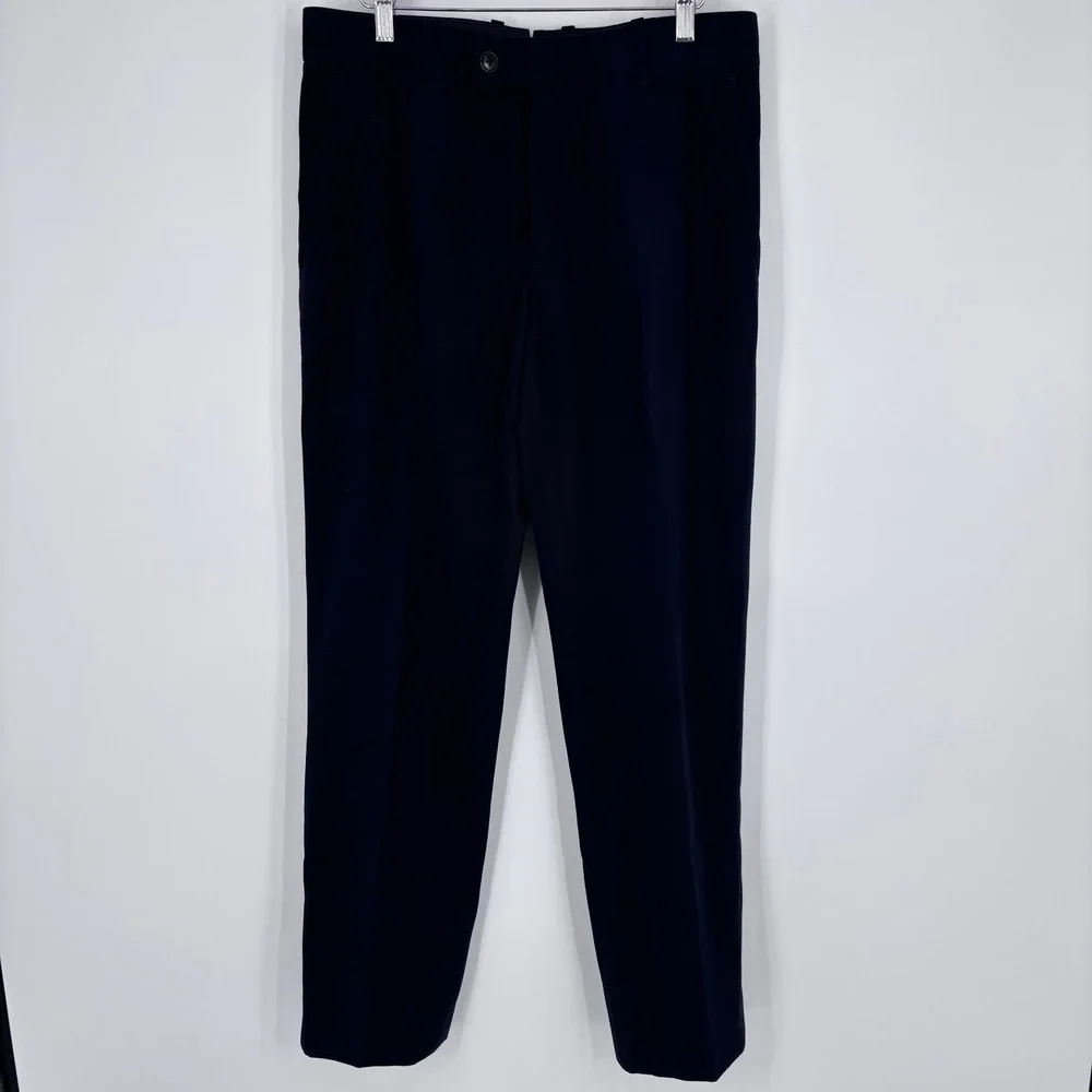 Tom Ford Dress Pants Men 32x30 (Tag 50) Navy Blue Cotton Cashmere Designer Italy